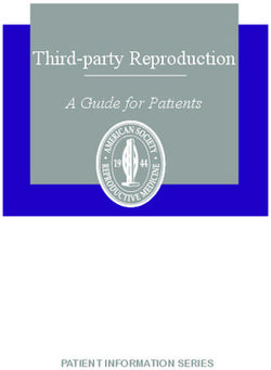 Third-party Reproduction - A Guide for Patients - PATIENT INFORMATION SERIES