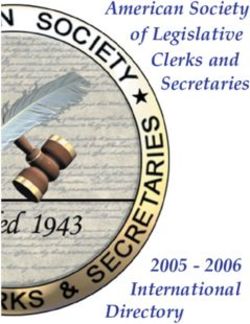 American Society of Legislative Clerks and Secretaries 2005 - 2006 International Directory