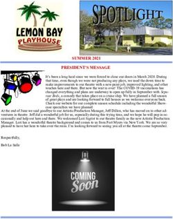 SUMMER 2021 PRESIDENT'S MESSAGE - Lemon Bay ...