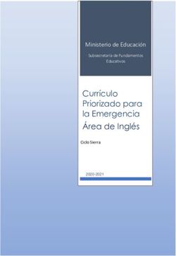 Currículo Priorizado para la Emergencia - Área de Inglés Ciclo Sierra - Ministerio de Educación