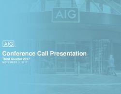 Conference Call Presentation - Third Quarter 2017 NOVEMBER 3, 2017 - AIG