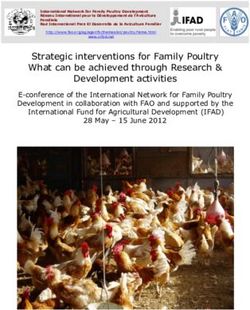 Strategic interventions for Family Poultry What can be achieved through Research & Development activities - FAO