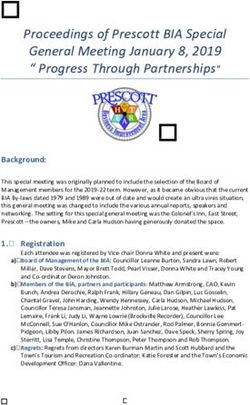 Proceedings of Prescott BIA Special General Meeting January 8, 2019 " Progress Through Partnerships" - Downtown Prescott