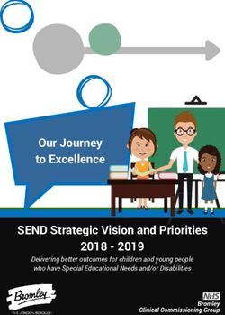 Our Journey to Excellence SEND Strategic Vision and Priorities 2018 2019 - Delivering better outcomes for children and young people who have ...