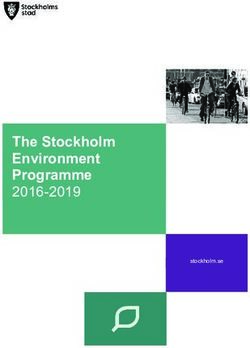 The Stockholm Environment Programme - 2016-2019 stockholm.se