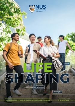 UNDERGRADUATE PROSPECTUS FOR INTERNATIONAL STUDENTS 2023/2024 - National University of Singapore