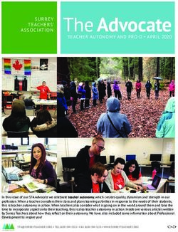 The Advocate - Surrey Teachers Association