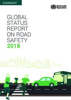 GLOBAL STATUS REPORT ON ROAD SAFETY 2018 - SUMMARY - World Health ...