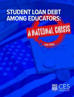 STUDENT LOAN DEBT AMONG EDUCATORS: July 2021