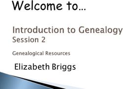 Welcome to - Elizabeth Briggs - Manitoba Genealogical Society
