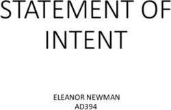 STATEMENT OF INTENT ELEANOR NEWMAN