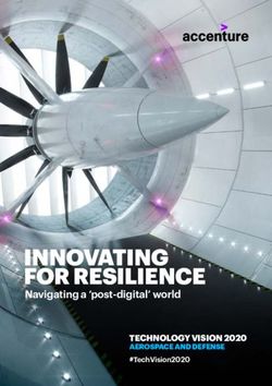 INNOVATING FOR RESILIENCE - Navigating a 'post-digital' world TECHNOLOGY VISION 2020