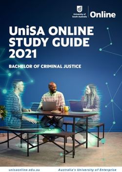 UniSA ONLINE STUDY GUIDE 2021 - BACHELOR OF CRIMINAL JUSTICE - unisaonline.edu.au