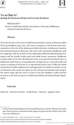 Tv or Not tv' Spelling the Indonesian Media with Veven Sp. Wardhana - Brill