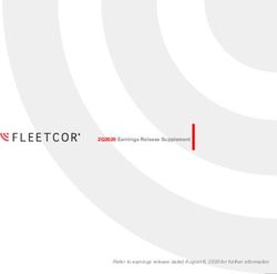 2Q2020 Earnings Release Supplement - Refer to earnings release dated August 6, 2020 for further information - Investor Relations