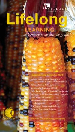 Lifelong LEARNING no homework, no tests, no grades! - Kellogg Community College