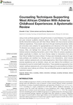 Counseling Techniques Supporting West African Children With Adverse Childhood Experiences: A Systematic Review