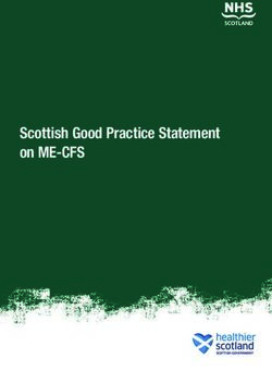 Scottish Good Practice Statement on ME-CFS - NHS Scotland