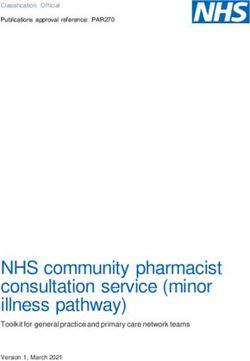 NHS community pharmacist consultation service (minor illness pathway) - Toolkit for general practice and primary care network teams - NHS England