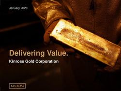 Delivering Value. Kinross Gold Corporation - January 2020