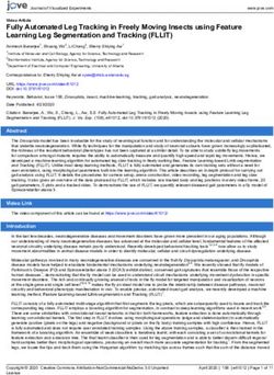 FULLY AUTOMATED LEG TRACKING IN FREELY MOVING INSECTS USING FEATURE LEARNING LEG SEGMENTATION AND TRACKING (FLLIT) - JOVE