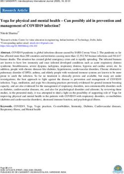 Yoga for physical and mental health - Can possibly aid in prevention and management of COVID19 infection?