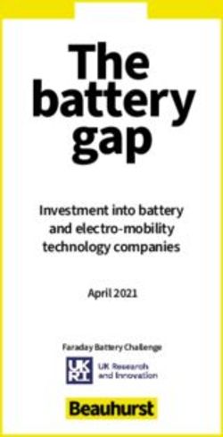 The gap Investment into battery and electro-mobility technology companies - April 2021 - UK Research and Innovation
