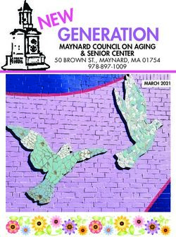 N E W GENERATION MAYNARD COUNCIL ON AGING & SENIOR CENTER - Town of Maynard, Massachusetts
