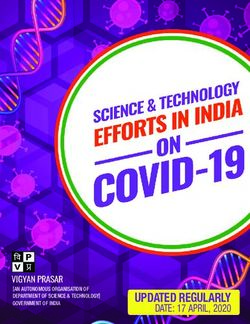 UPDATED REGULARLY DATE: 17 APRIL, 2020 - AN AUTONOMOUS ORGANISATION OF DEPARTMENT OF SCIENCE & TECHNOLOGY GOVERNMENT OF INDIA - NCCS