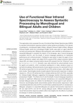 Use of Functional Near Infrared Spectroscopy to Assess Syntactic Processing by Monolingual and Bilingual Adults and Children - Frontiers