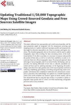 Updating Traditional 1/50,000 Topographic Maps Using Crowd-Sourced Geodata and Free Sources Satellite Images - Scientific Research Publishing