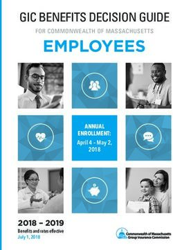 EMPLOYEES GIC BENEFITS DECISION GUIDE 2018 2019