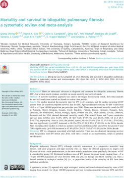Mortality and survival in idiopathic pulmonary fibrosis: a systematic review and meta-analysis - ERJ ...