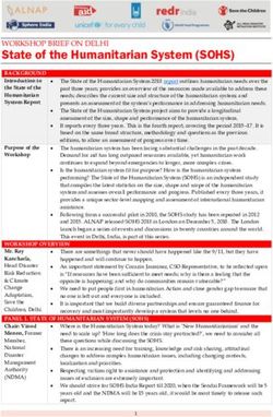 State of the Humanitarian System (SOHS) - WORKSHOP BRIEF ON DELHI - All India Disaster ...