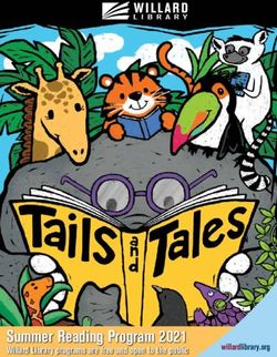 Summer Reading Program 2021 - Willard Library programs are free and open to the public