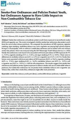 Smoke-Free Ordinances and Policies Protect Youth, but Ordinances Appear to Have Little Impact on Non-Combustible Tobacco Use - MDPI