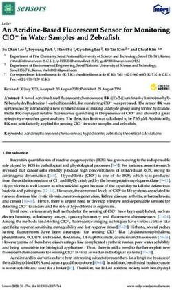 AN ACRIDINE-BASED FLUORESCENT SENSOR FOR MONITORING CLO