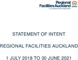 STATEMENT OF INTENT REGIONAL FACILITIES AUCKLAND 1 JULY 2018 TO 30 JUNE 2021 - Approval of 2018 ...