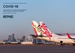 COVID-19 PASSENGER FACILITATION UNDER PANDEMIC AND ITS LEGACY TO AIRPORT PLANNING - ACI Asia-Pacific