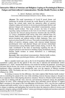Interactive Effects of Stoicism and Religious Coping on Psychological Distress, Fatigue and Intercultural Communication: Muslim Health Workers in Bali