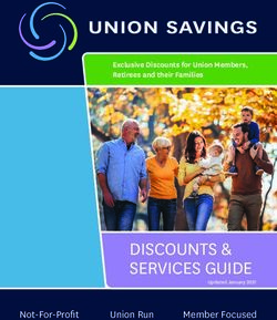 DISCOUNTS & SERVICES GUIDE - NOT-FOR-PROFIT UNIONRUN MEMBERFOCUSED - EXCLUSIVE DISCOUNTS FOR UNION MEMBERS, RETIREES AND THEIR FAMILIES - UNION ...