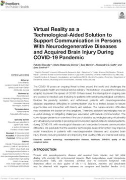 Virtual Reality as a Technological-Aided Solution to Support Communication in Persons With Neurodegenerative Diseases and Acquired Brain Injury ...