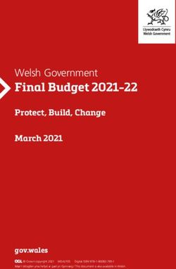 Final Budget 2021-22 Welsh Government - Protect, Build, Change March 2021 - GOV.WALES