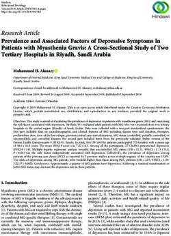 Prevalence and Associated Factors of Depressive Symptoms in Patients with Myasthenia Gravis: A Cross-Sectional Study of Two Tertiary Hospitals in ...