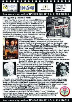 Dear Supporters of Film and TV History, Renown Films