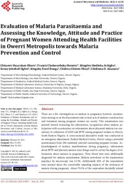 Evaluation of Malaria Parasitaemia and Assessing the Knowledge, Attitude and Practice of Pregnant Women Attending Health Facilities in Owerri ...