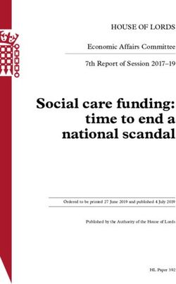 Social care funding: time to end a national scandal - HOUSE OF LORDS Economic Affairs Committee 7th Report of Session 2017-19 - Parliament ...
