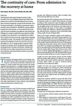 The continuity of care: From admission to the recovery at home - Canadian Journal of Emergency Nursing