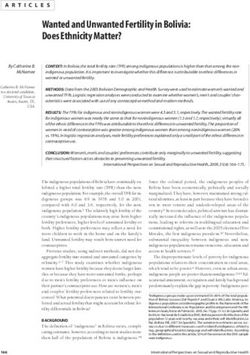 Wanted and Unwanted Fertility in Bolivia: Does Ethnicity Matter?