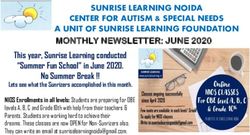 SUNRISE LEARNING NOIDA CENTER FOR AUTISM & SPECIAL NEEDS A UNIT OF SUNRISE LEARNING FOUNDATION